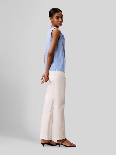 Calvin Klein Womenswear Relaxed Fit Blusentop aus reiner Baumwolle Hellblau 1