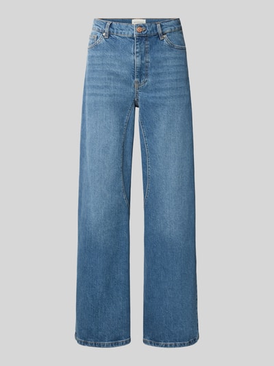 Produktfoto, Relaxed Fit Jeans mit Eingrifftaschen Modell 'Bine Ada Cut' von MSCH Copenhagen, Baumwoll-Elasthan-Mix in Blau, klare Struktur