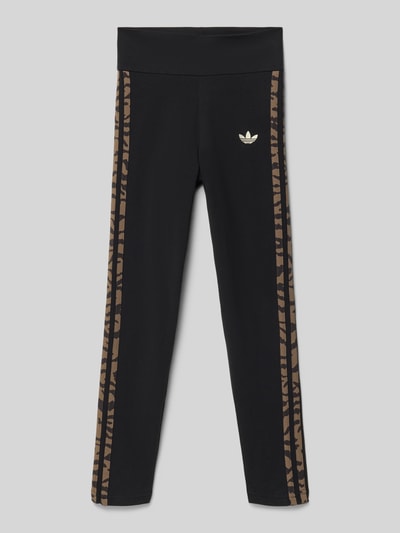 adidas Originals Leggings met logoprint en elastische tailleband BLACK - 1