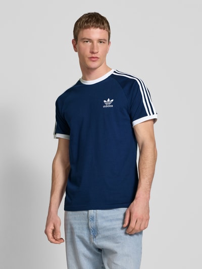 adidas Originals T-shirt met ribboorden Marineblauw - 4