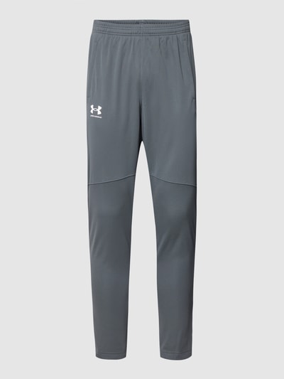 Under Armour Spodnie typu track pants z nadrukiem z logo model ‘PIQUE’ Grafitowy 2