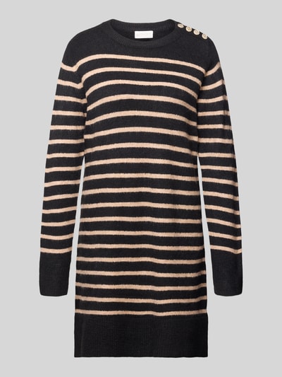 Apricot Regular Fit Kleid in Strick-Optik Black 2