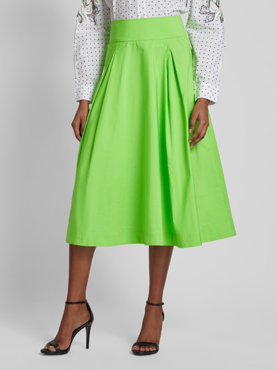 Essentiel Midirok met stolpplooien Appeltjesgroen - 4