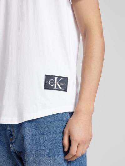 Calvin Klein Jeans T-shirt met labelpatch Wit - 3