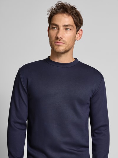 SELECTED HOMME Regular Fit Langarmshirt aus Viskose-Mix Modell 'EMANUEL' Marine 3