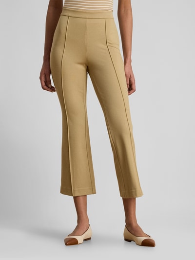 Lauren Ralph Lauren Spodnie o kroju slim fit o dł. 7/8 z ozdobnym szwem Piaskowy 4