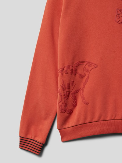 s.Oliver RED LABEL Sweatshirt met motiefprint Terracotta - 2