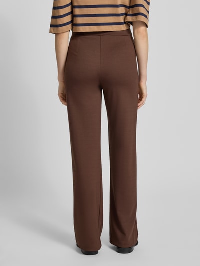 Smith and Soul Spodnie materiałowe o rozkloszowanym kroju z dodatkiem wiskozy model ‘Interlock’ Czekoladowy 5