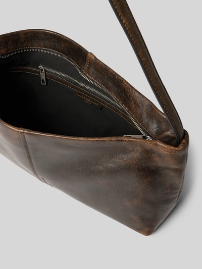 LIEBESKIND BERLIN Hobotas van leer met deelnaad, model 'FIONA' Donkerbruin - 5