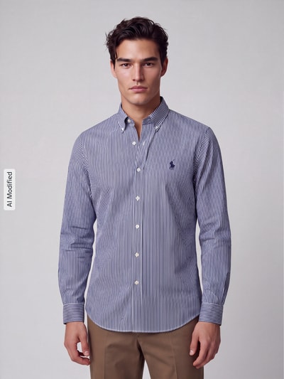 Polo Ralph Lauren Custom Fit Freizeithemd aus reiner Baumwolle Marine 4