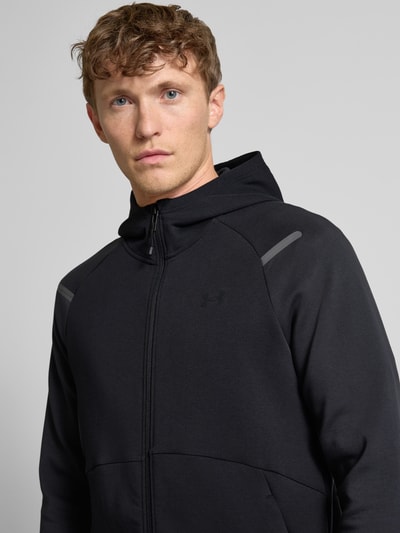Under Armour Sweatjack met tweewegsritssluiting, model 'Unstoppable' Zwart - 3