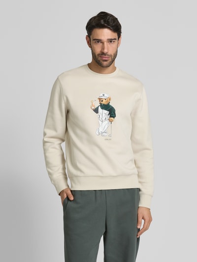 Polo Ralph Lauren Sweatshirt mit Motiv-Print und Rundhalsausschnitt Beige 4