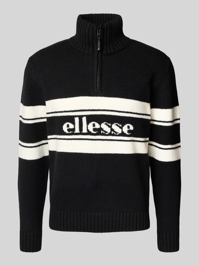 Ellesse Strickpullover mit Troyer-Kragen Modell 'PALLONI' Black 2