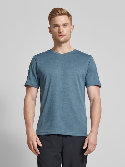 Joy T-Shirt mit abgerundetem V-Ausschnitt Rauchblau 4