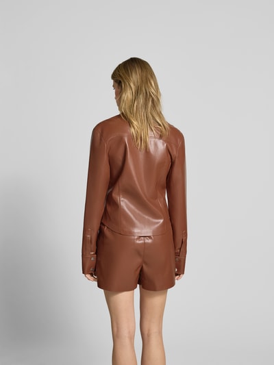 Nanushka Jacke in Leder-Optik Mittelbraun 5