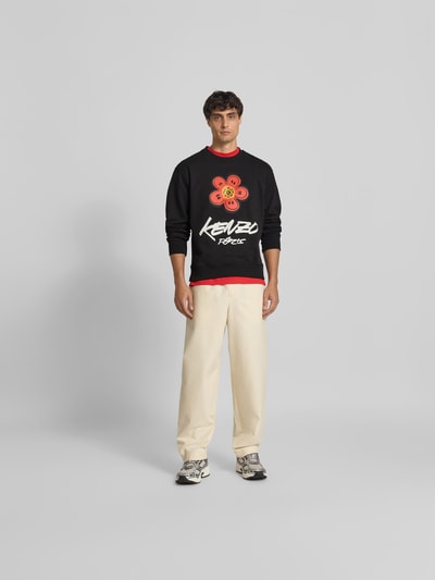 Kenzo Regular Fit Pullover mit Logo-Print Black 1