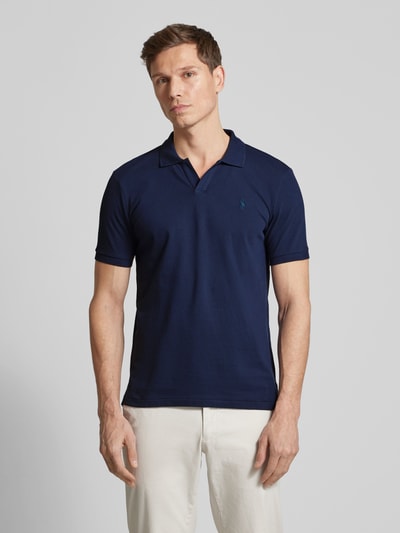 Polo Ralph Lauren Regular Fit Poloshirt mit Label-Stitching Modell 'JOHNNY' Marine 4