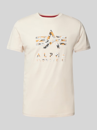 Alpha Industries T-Shirt mit Label-Print Offwhite 1