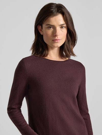 Marc O'Polo Regular fit gebreide pullover van wolmix Bordeaux - 3