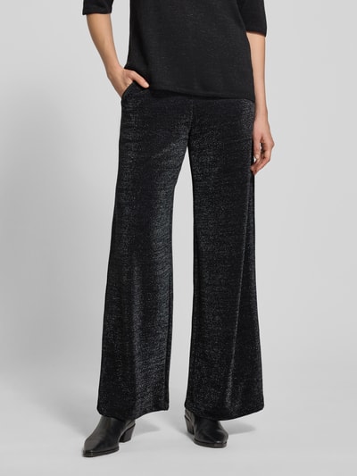 Milano Italy Stoffen broek met elastische band Zwart - 4