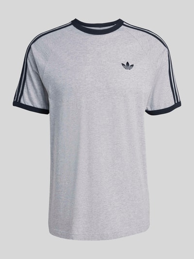 adidas Originals Regular Fit T-Shirt aus reiner Baumwolle Mittelgrau Melange 2