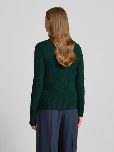 Polo Ralph Lauren Gebreide pullover met kasjmier, model 'KIMBERLY' Donkergroen - 5