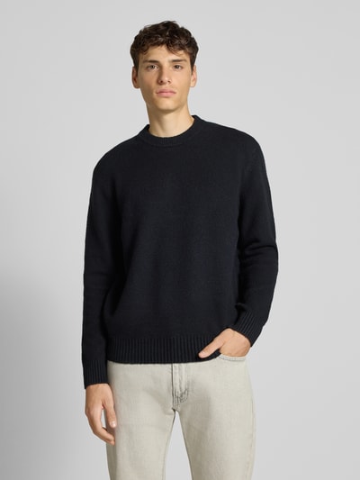 Only & Sons Relaxed Fit Pullover aus Baumwoll-Mix mit Woll-Anteil Modell 'JAMES' Black 4