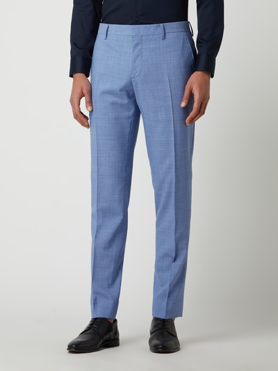 Tommy Hilfiger Tailored Spodnie do garnituru o kroju slim fit z dodatkiem streczu model ‘Sath’  Jeansowy niebieski 4