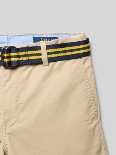 Productfoto, Regular Fit Bermudas uit katoenmix Model 'BEDFORD' van Polo Ralph Lauren Teens, look: effen, geweven structuur, detailopname