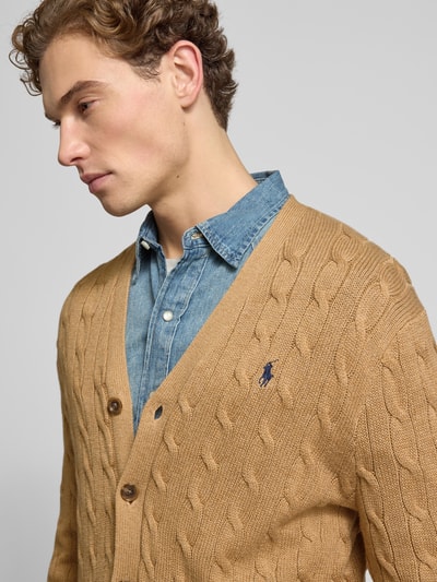 Polo Ralph Lauren Vest met knoopsluiting Camel gemêleerd - 3