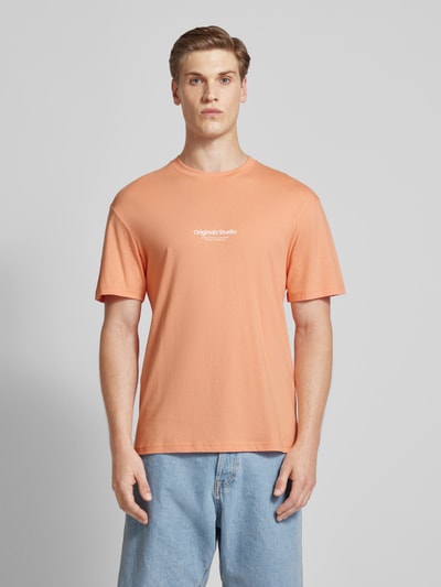 Jack & Jones T-shirt z okrągłym dekoltem model ‘JORVESTERBRO’ Pomarańczowy 4