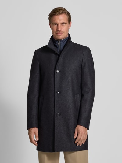BOSS Slim Fit Wollmantel aus Woll-Mix Modell 'HYDE' Marine 4