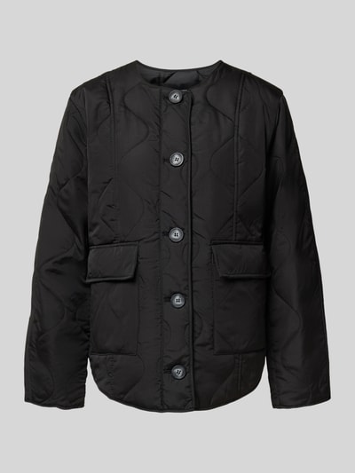 Vero Moda Regular fit gewatteerd jack met enkele knoopsluiting, model 'MILLIE' Zwart - 2