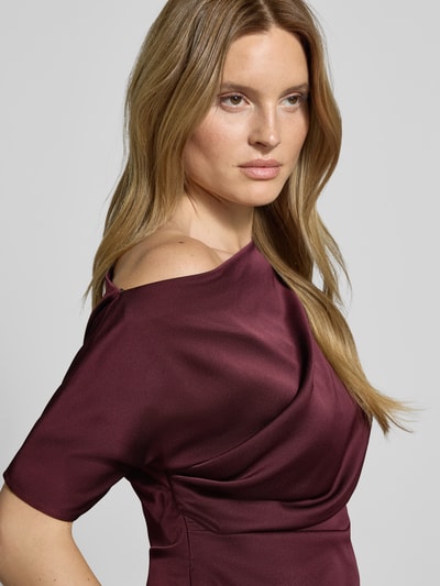 Swing Blouseshirt met plooien Donkerrood - 3