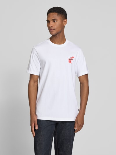 BOSS Orange Relaxed Fit T-Shirt aus reiner Baumwolle Modell 'MOVEMENT' Weiss 4