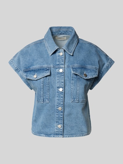 MSCH Copenhagen Regular fit jeansblouse met borstzakken, model 'Elida Ada' Jeansblauw - 2
