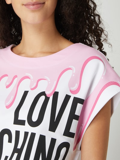 Love Moschino Jurk met logoprint  Wit - 3