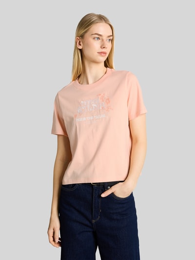 Tom Tailor Denim Regular Fit T-Shirt aus reiner Baumwolle Apricot 4