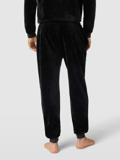 BOSS Sweatpants mit Label-Stitching Modell 'Velour' Black 5