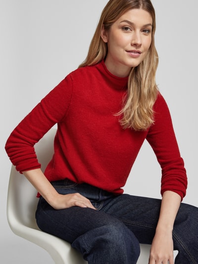 Brax Gebreide pullover met labeldetail, model 'LEE' Rood - 3