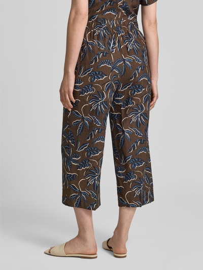 MANGO Straight Leg Stoffhose mit elastischem Bund Modell 'LIFE' Dunkelbraun 5