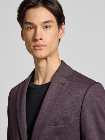Zuitable Slim Fit Sakko mit Brusttasche Modell 'Nick' Aubergine 3