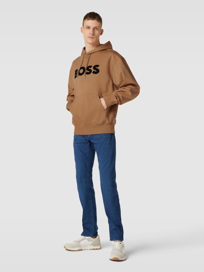 BOSS Hoodie mit Logo-Stitching Modell 'Sullivan' Beige 1