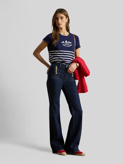 Lauren Ralph Lauren regular fit T-shirt van puur katoen Marineblauw gemêleerd - 1