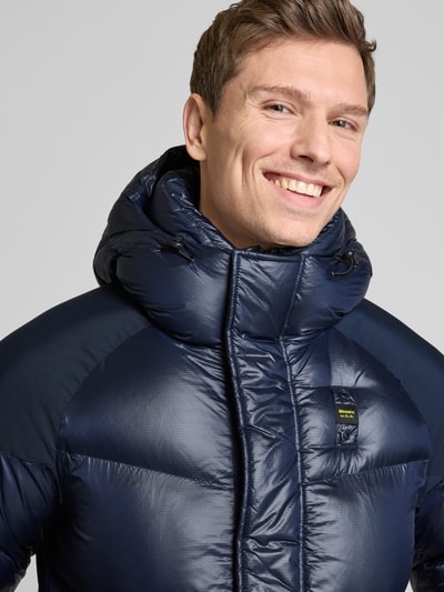 Blauer Usa Steppjacke mit Kapuze Modell 'CROWN' Marine 3