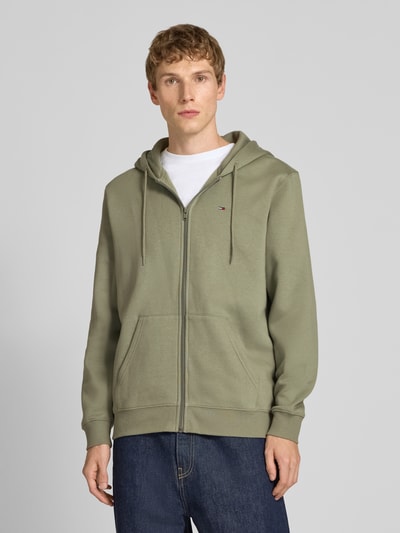 Tommy Jeans Regular Fit Sweatjacke aus Baumwoll-Mix Oliv 4