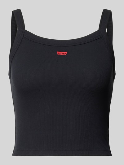 Levi's® Korte top met labelstitching Zwart - 2