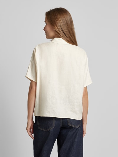 Mango Leinenblusenshirt mit Umlegekragen Modell 'PAI' Beige 5