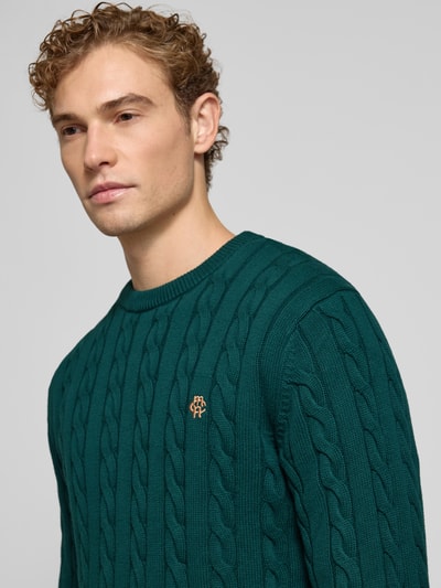 MCNEAL Slim fit gebreide pullover van puur katoen Neon groen - 3