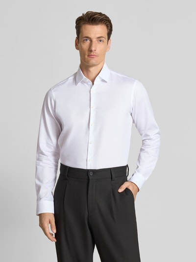 Jake*s Koszula biznesowa o kroju regular fit z kołnierzykiem typu kent Biały 4